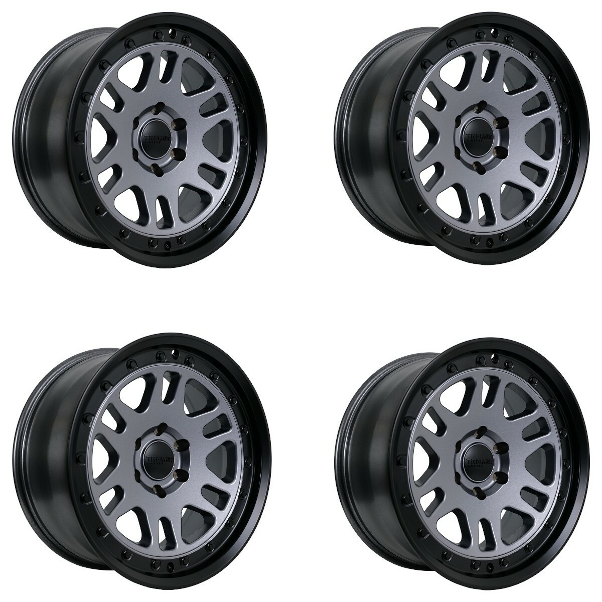 Set of 4 Tremor 105 Shaker 17x8.5 6x5.5 0mm Graphite Grey Black Lip Offroad Rims
