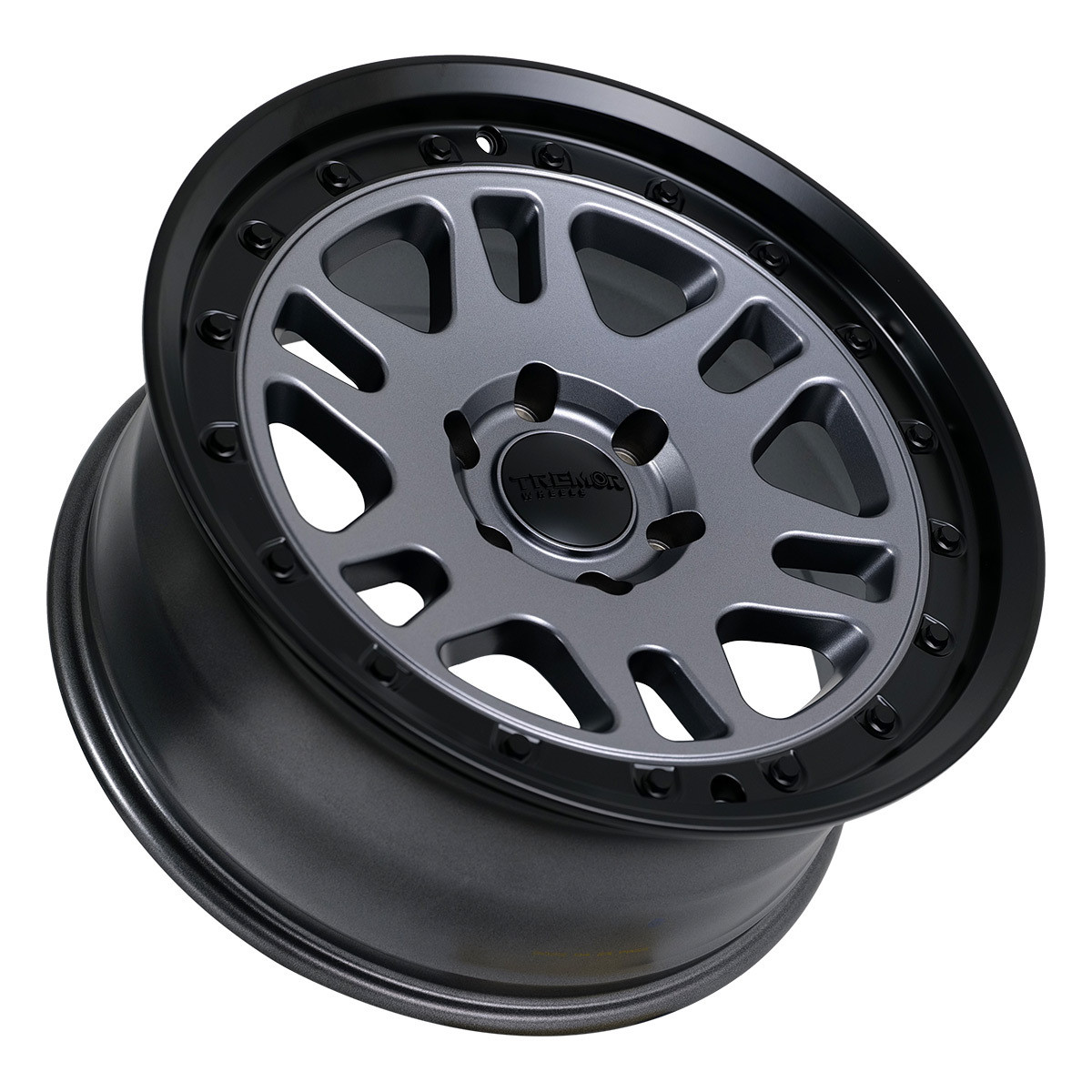 Set of 4 Tremor 105 Shaker 17x8.5 6x5.5 0mm Graphite Grey Black Lip Offroad Rims