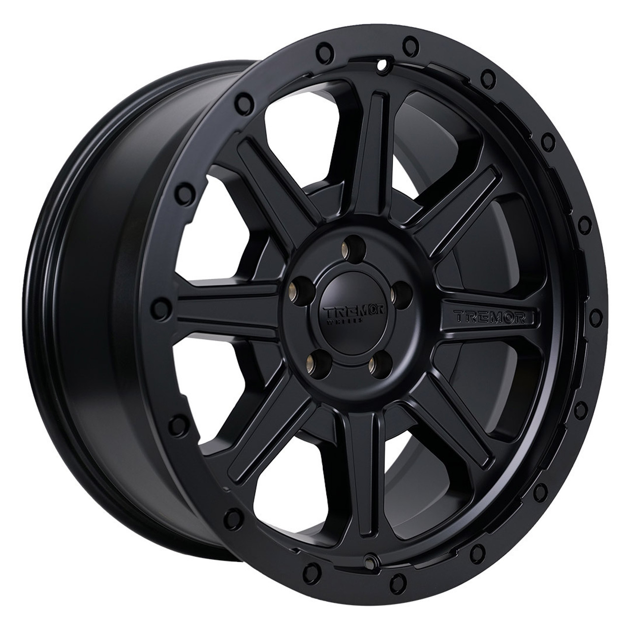 Set 4 17" Tremor 103 Impact Satin Black Wheels 17x8.5 5x150 0mm Truck Suv Rims