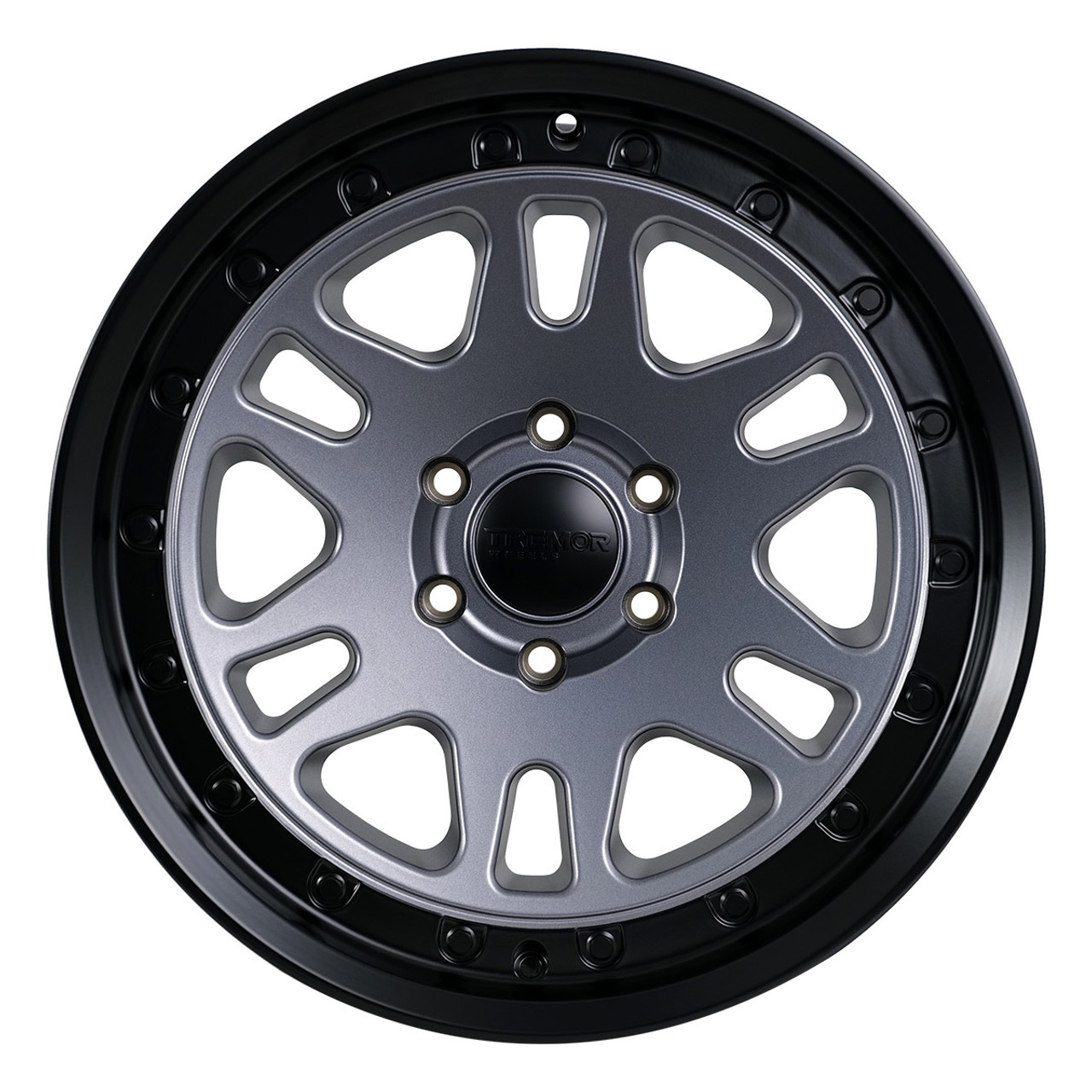 Set 4 17" Tremor 105 Shaker Graphite Grey Black Lip Wheels 17x8.5 5x150 0mm Rims