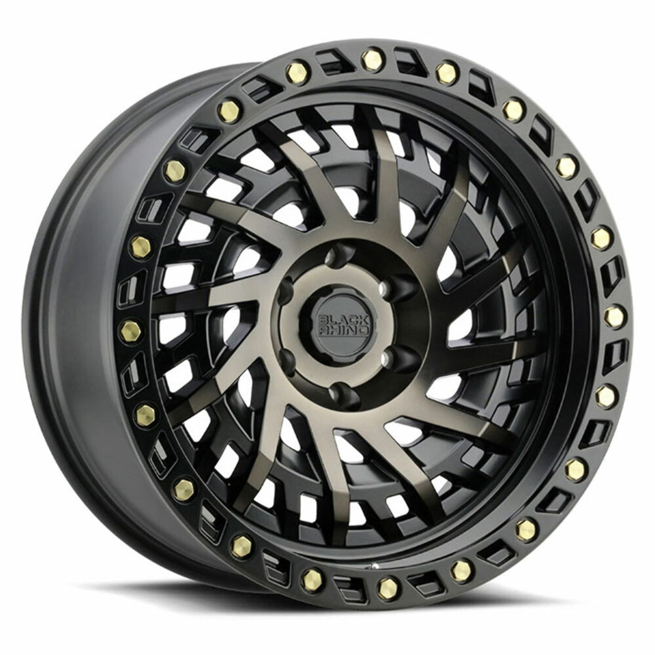 17" Black Rhino Shredder 17x9 5x5.0 Matte Black Machined Dark Tint Wheel -18mm