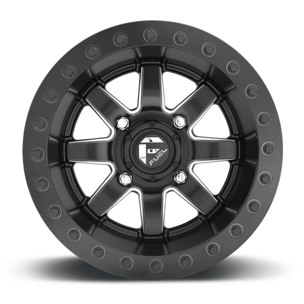 Set 4 14" Fuel UTV D928 Maverick Beadlock 14x8 4x156 0mm Matte Black Wheels Rims