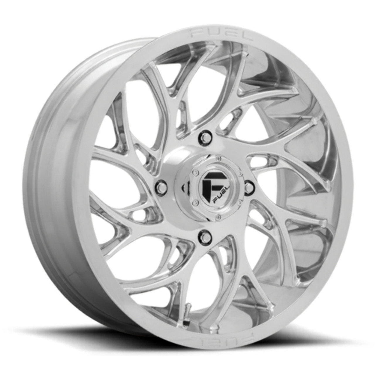 Set 4 Fuel UTV D204 Runner 22x7 4x156 Polished Wheels 22" 13mm Rims