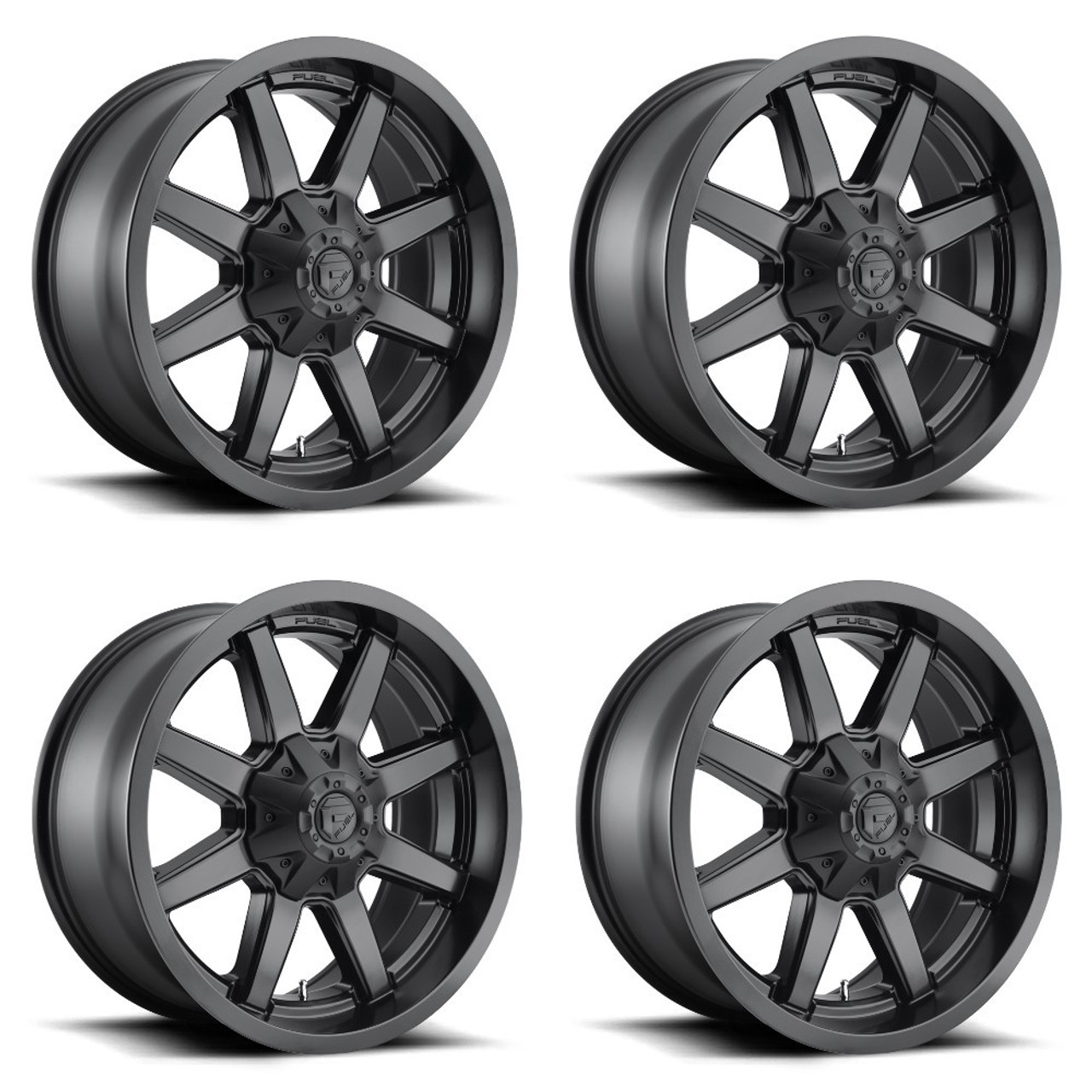 Set 4 Fuel D436 Maverick 17x9 6x135 6x5.5 Satin Black Wheels 17" 20mm Rims