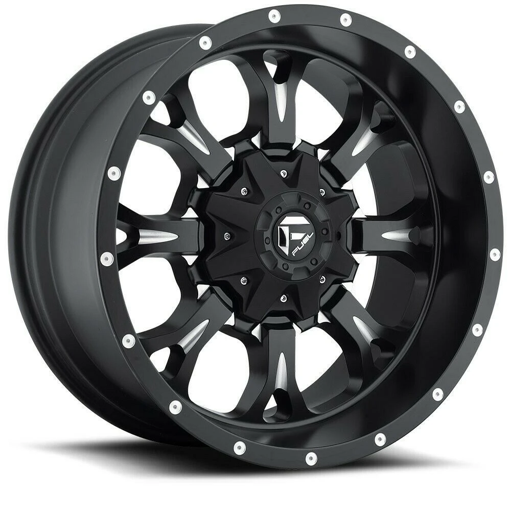 Set 4 Fuel D517 Krank 20x10 8x180 Matte Black Milled Wheels 20" -12mm Rims