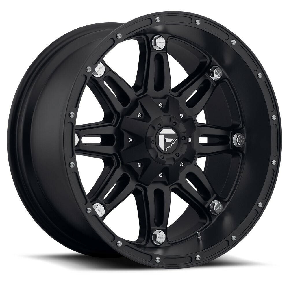 Set 4 20 Fuel D531 Hostage 20x9 5x5 5x135 -12mm Matte Black Wheels Lifted Rims