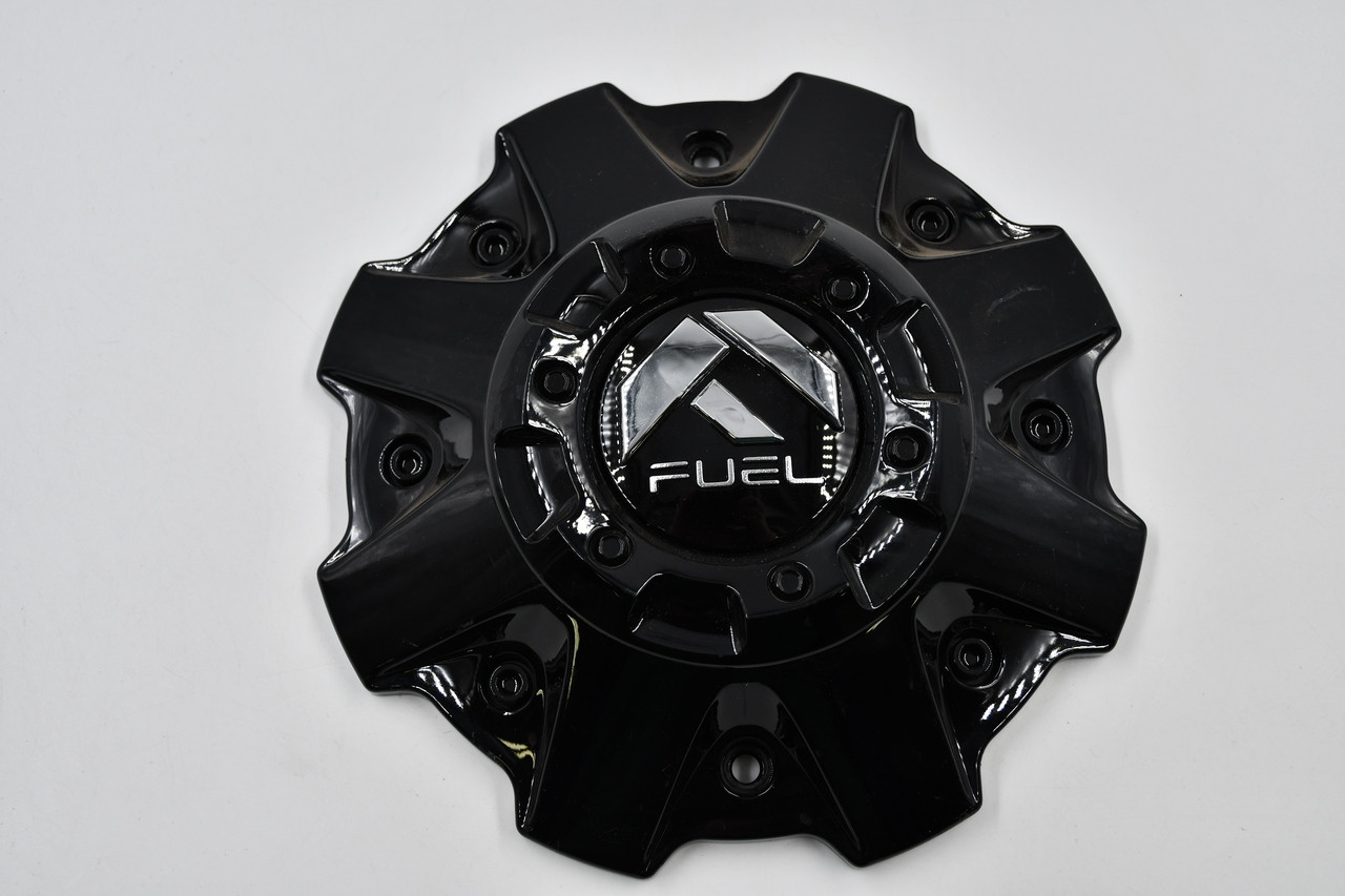 Fuel Wheels Gloss Black w/ Chrome Logo Wheel Center Cap Hub Cap 1001-81GBR 8"