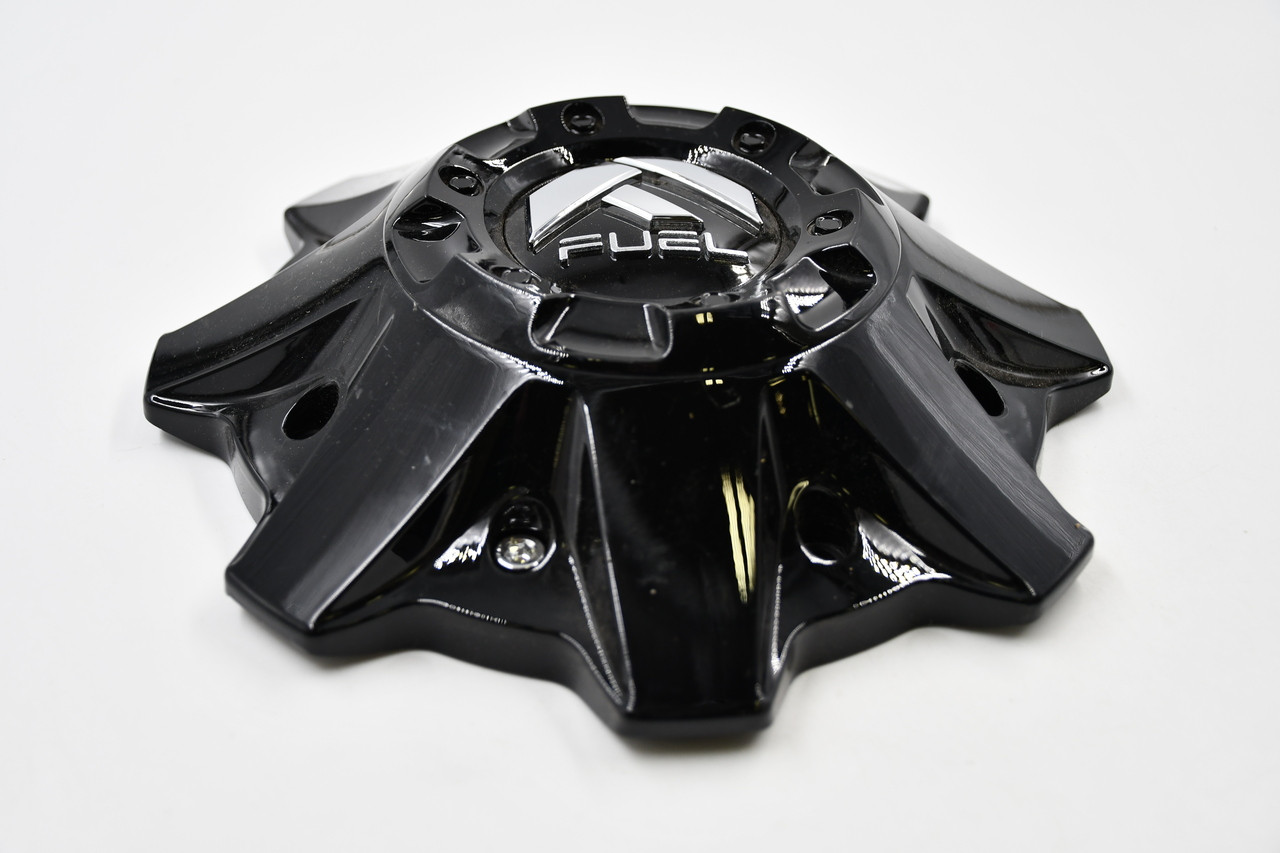 Fuel Wheels Gloss Black w/ Chrome Logo Wheel Center Cap Hub Cap 1002-53GB/1002-55B(U) 8.5"