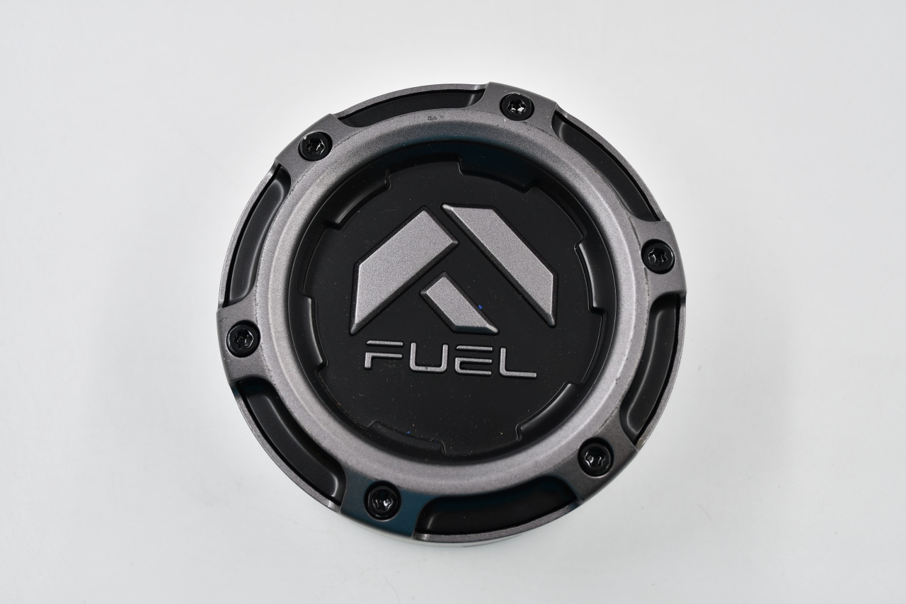 Fuel Rebel 8x6.5 Wheels Matte Black w/ Gray Logo Wheel Center Cap 1005-50SGD