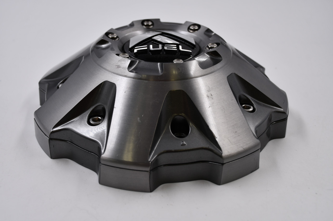 Fuel Wheels Machine Metal w/ Machined & Black Logo Wheel Center Cap Hub Cap 1002-48FLRT 8" Fuel Off- Road Bolt On