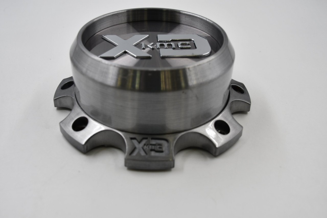 KMC XD Series Brushed Metal w/ Chrome Logo Wheel Center Cap Hub Cap T855LCAP-8X170 6.75" 2pc. Fits XD844 Pike XD143 RG3 XD844L1708TB-H77