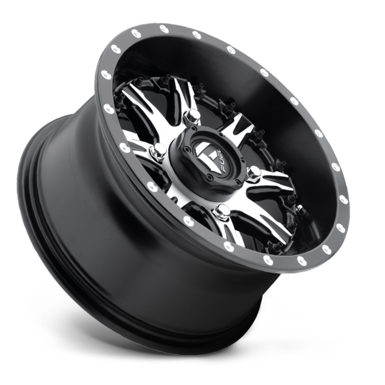 Set 4 Fuel UTV D541 Nutz Utv 14x7 4x156 Matte Black Machined Wheels 14" 13mm