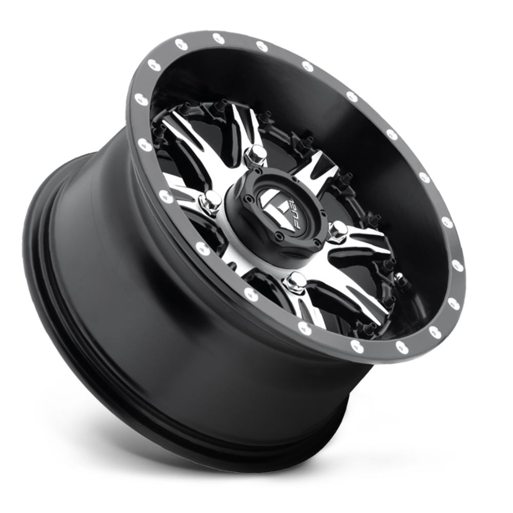 Set 4 14" Fuel UTV D541 Nutz UTV 14x7 4x156 Matte Black Machined Wheels 13mm Rims