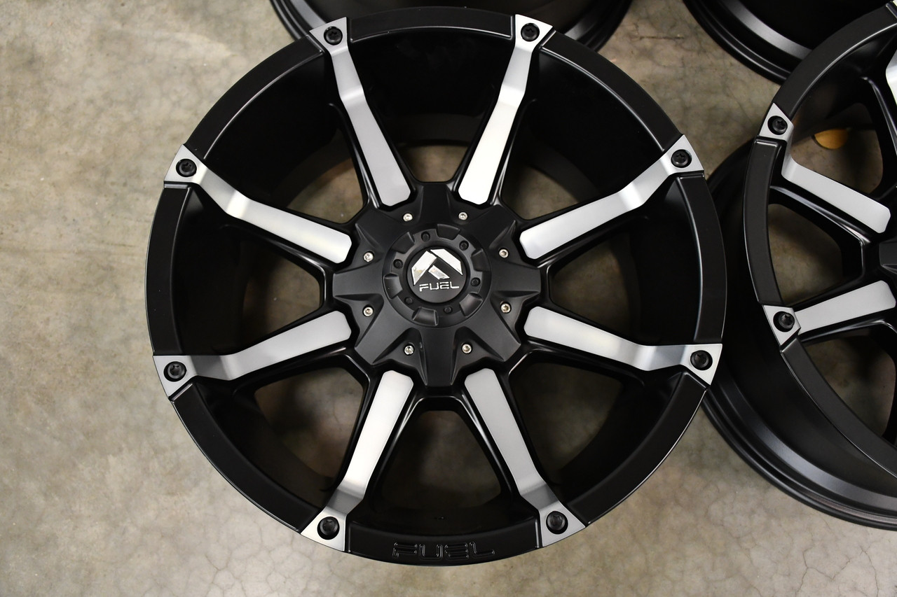 Set 4 20" Fuel D556 Coupler 20x10 5x4.5 5x5 -12mm Wheels Matte Black Double Rims Lifted Offroad Truck SUV