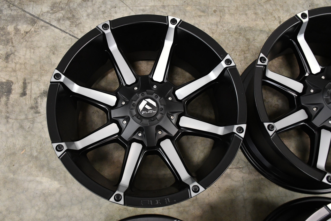 Set 4 20" Fuel D556 Coupler 20x10 5x4.5 5x5 -12mm Wheels Matte Black Double Rims Lifted Offroad Truck SUV