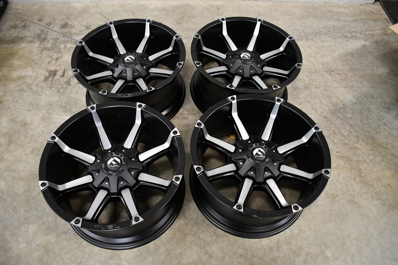 Set 4 20" Fuel D556 Coupler 20x9 6x135 6x5.5 20mm Wheels Black Double Tint Rims