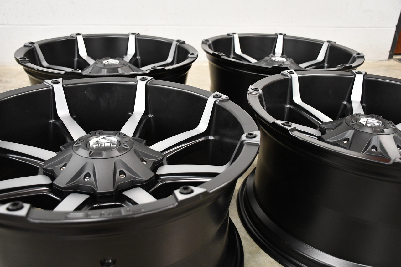Set 4 20" Fuel D556 Coupler 20x9 6x135 6x5.5 20mm Wheels Black Double Tint Rims