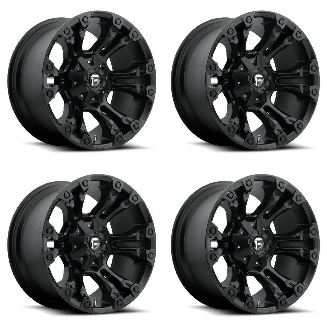Set 4 Fuel D560 Vapor 17x10 5x4.5 5x5 Matte Black Wheels 17" -18mm Rims