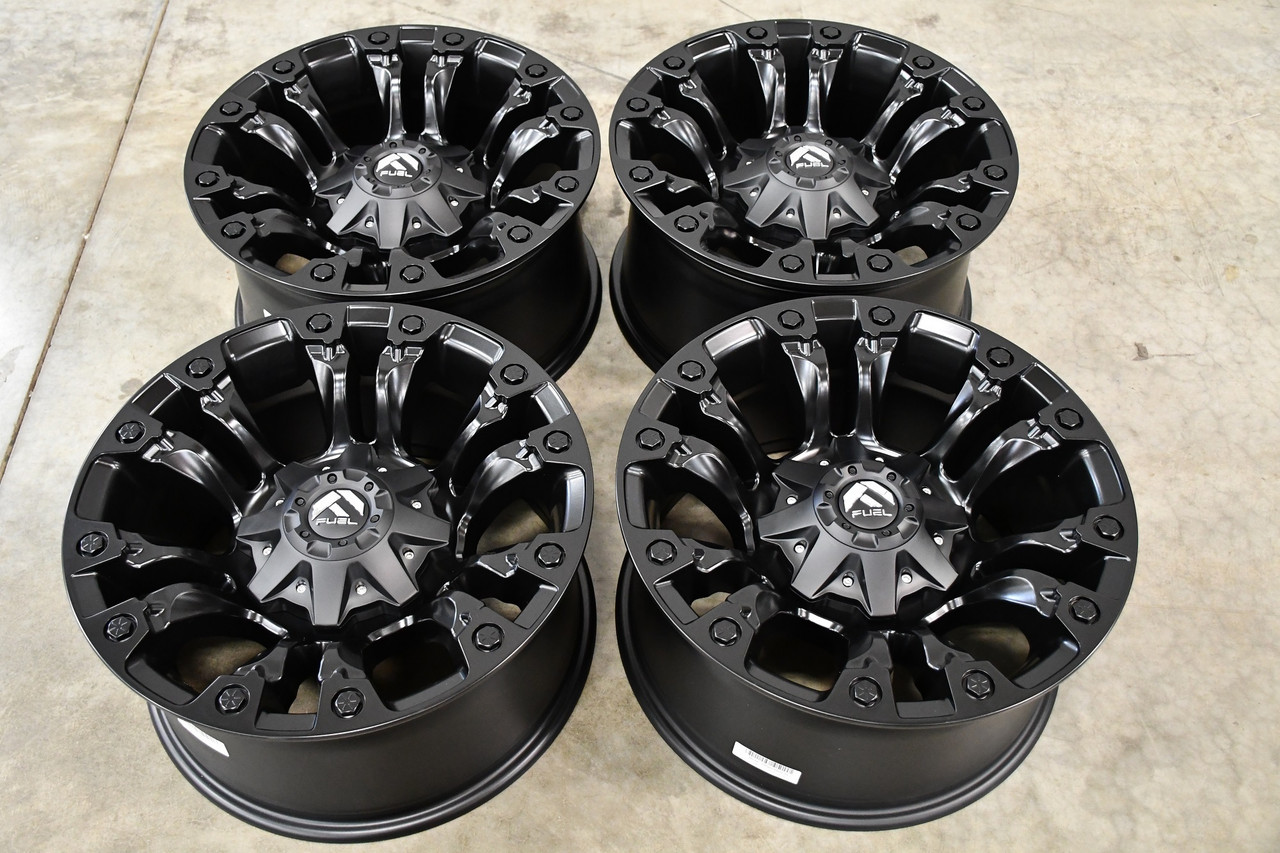 Set 4 17" Fuel D560 Vapor 17x9 8x6.5 Matte Black Wheels 1mm Offroad Truck Rims