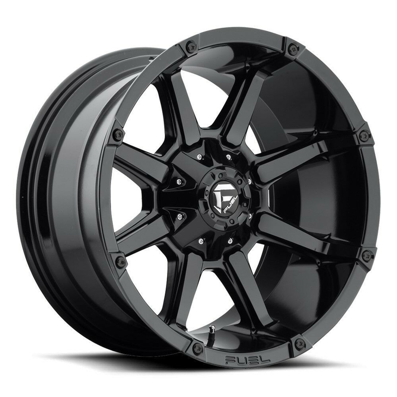Set 4 20" Fuel D575 Coupler 20x9 6x135 6x5.5 20mm Wheels Gloss Black Truck Rims