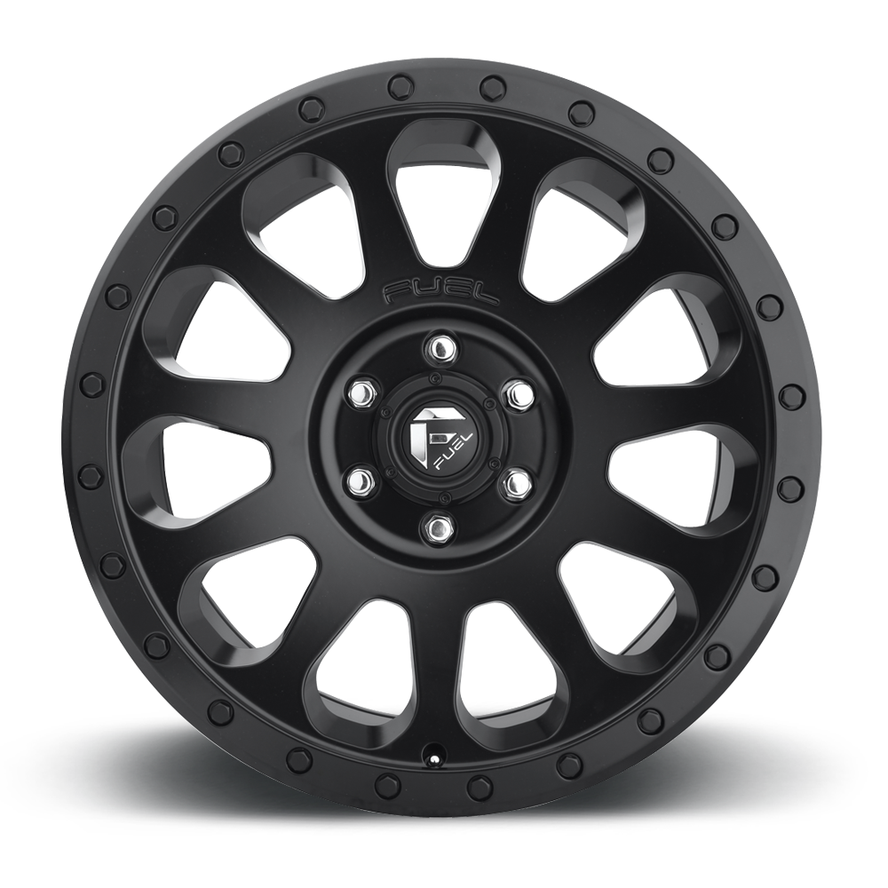 Set 4 18" Fuel D579 Vector 18x9 8x6.5 Matte Black Wheels 20mm Truck Rims