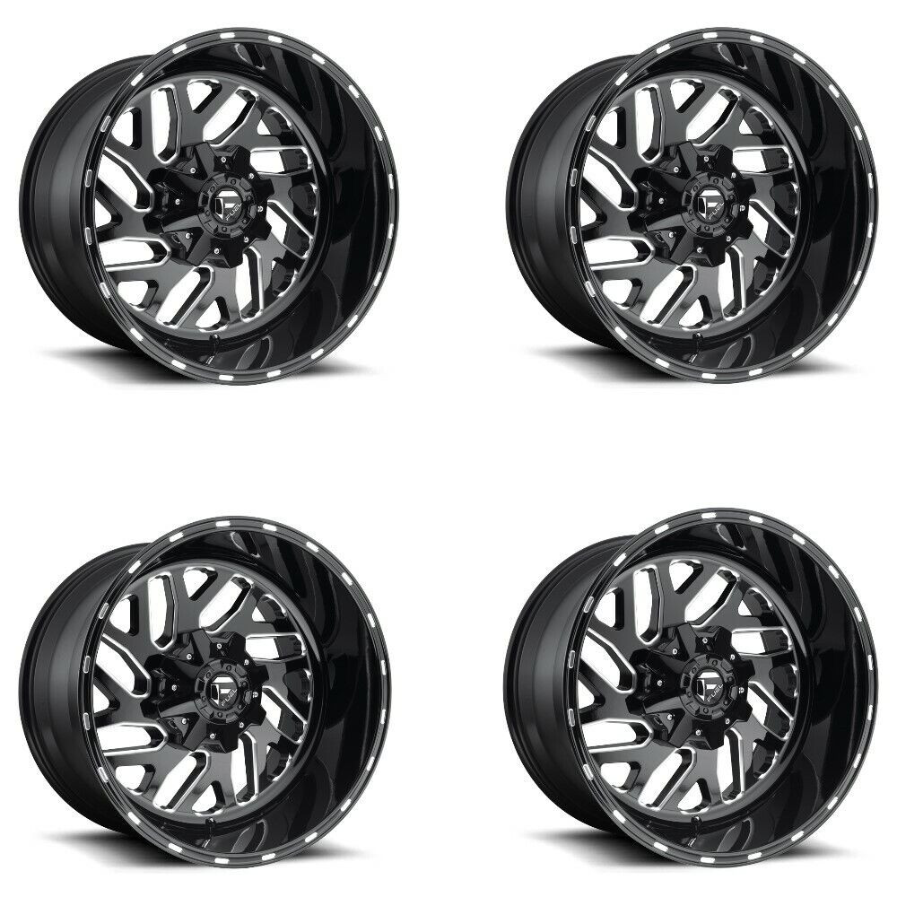 Set 4 Fuel D581 Triton 20x10 6x135 6x5.5 Gloss Black Milled Wheels 20" -19mm