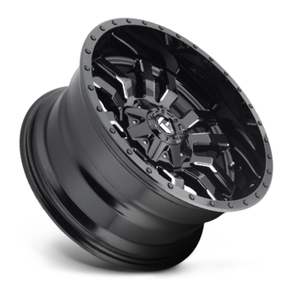 Set 4 18" Fuel D595 Sledge 18x9 8x170 Gloss Black Milled Wheels 1mm Truck Rims