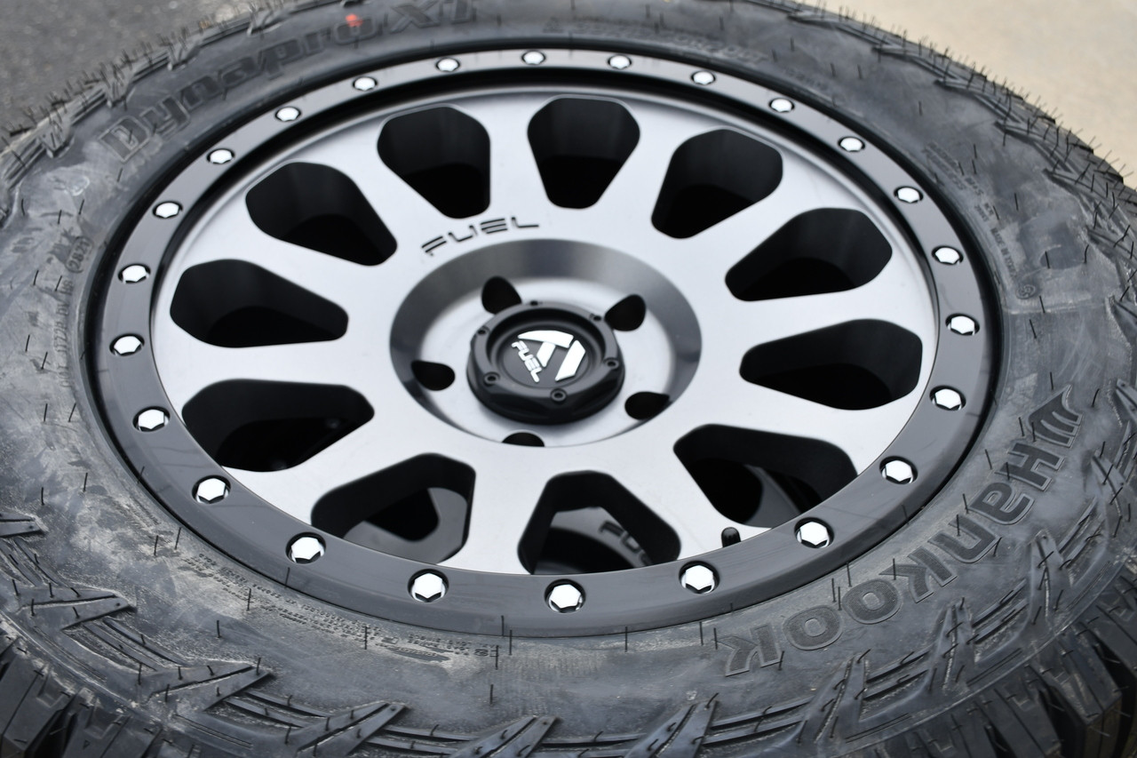 Set 4 Fuel  D601 Vector 18x9 6x5.5 Gun Metal Black Bead Ring Wheels 18" 1mm