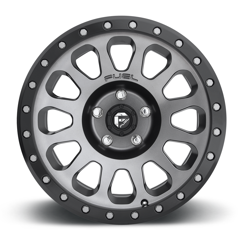 Set 4 Fuel D601 Vector 18x9 8x6.5 Gunmetal Black Bead Ring Truck Wheels 18" 1mm