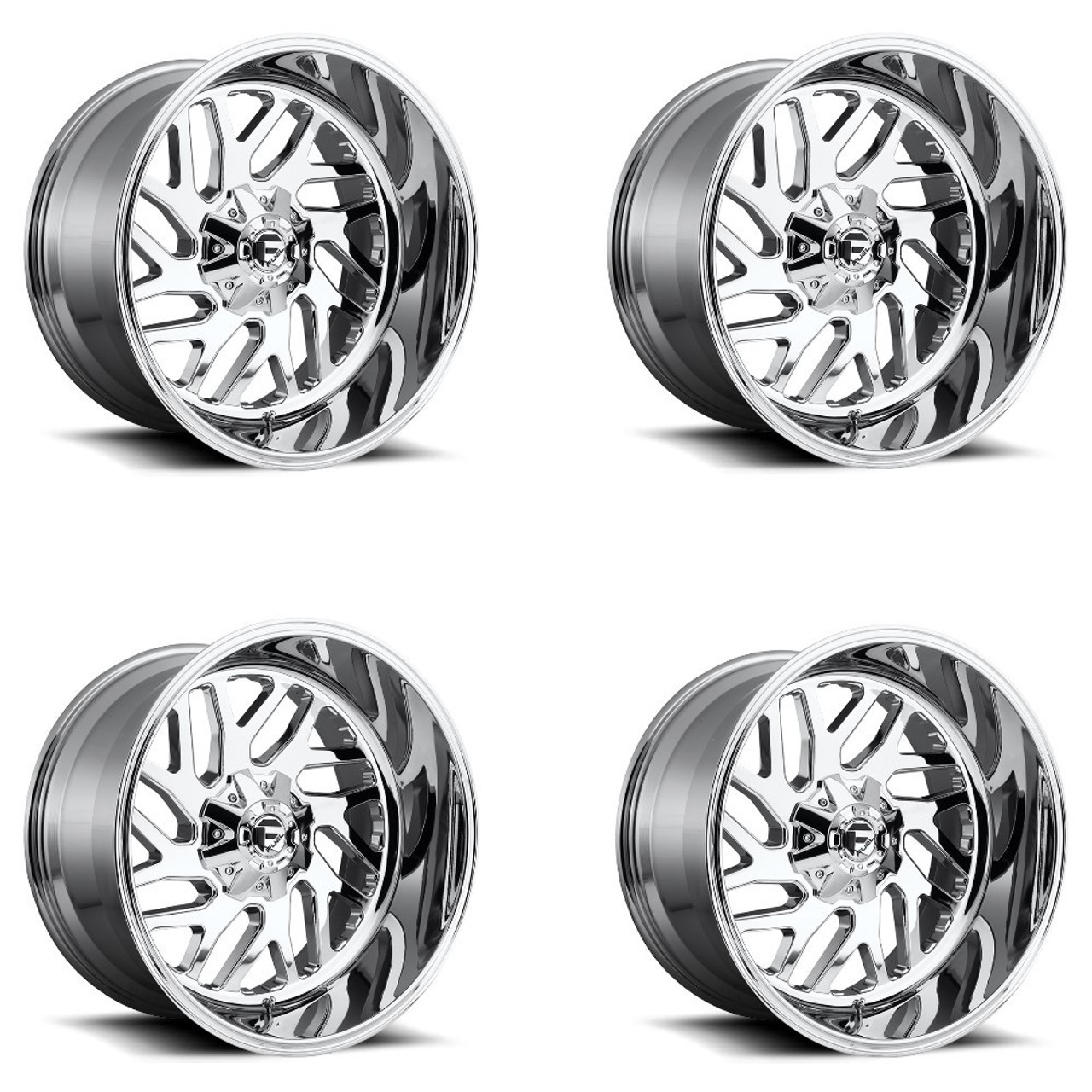 Set 4 Fuel D609 Triton 20x10 8x6.5 Chrome Plated Wheels 20" -18mm Rims Set 4 Fuel D609 Triton 20x10 8x6.5 Chrome Plated Wheels 20" -18mm Rims