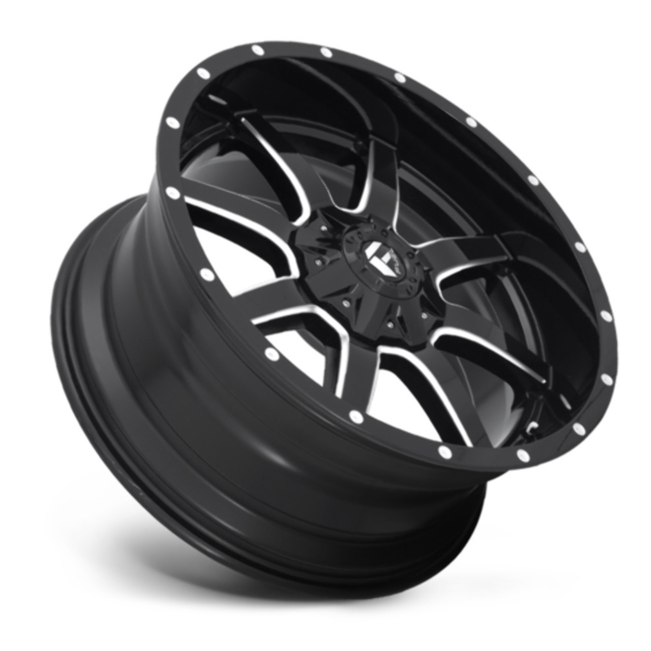 Set 4 Fuel D610 Maverick 20x9 8x6.5 Gloss Black Milled Wheels 20" 1mm Rims