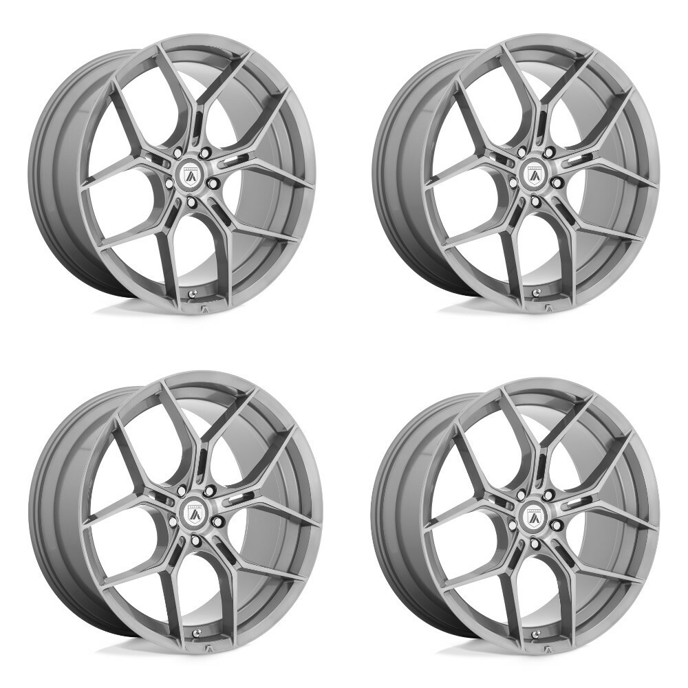 Set 4 Asanti Black ABL-37 Monarch 20x9 5x4.5 Titanium Brushed Wheels 20" 38mm