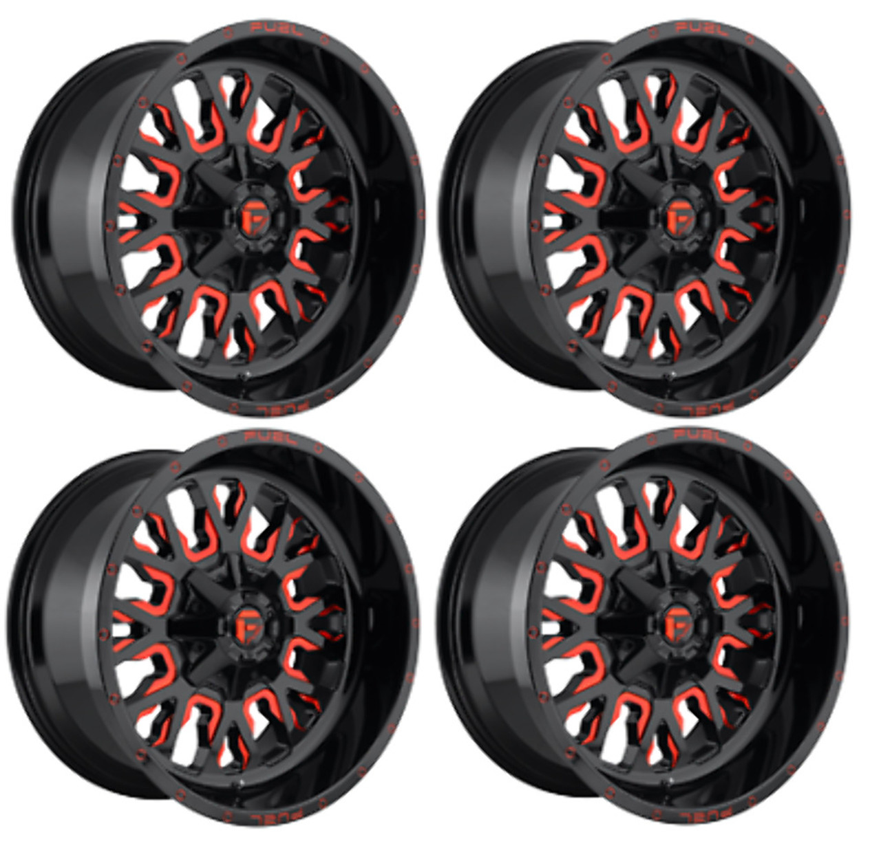 Set 4 Fuel  D612 Stroke 20x9 6x135 6x5.5 Black Red Tinted Clear Wheels 20" 1mm Set 4 Fuel  D612 Stroke 20x9 6x135 6x5.5 Black Red Tinted Clear Wheels 20" 1mm