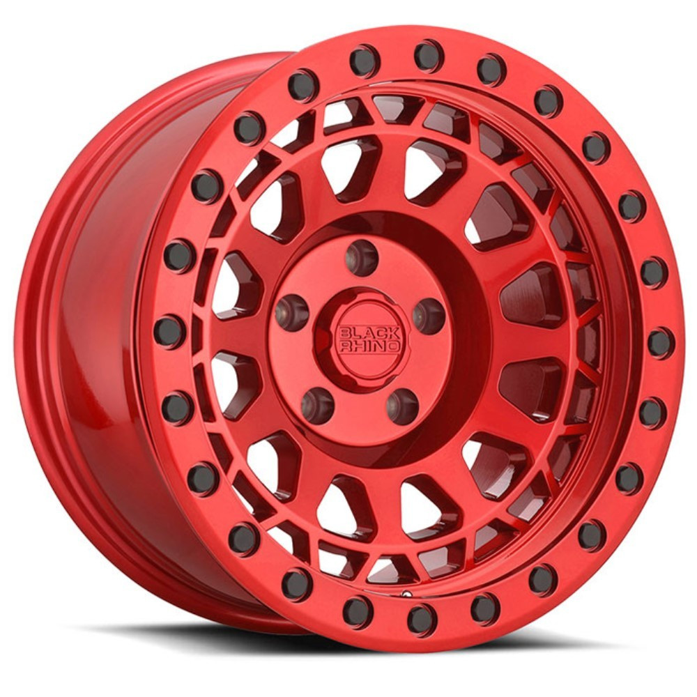 17" Black Rhino Primm 17x9 6x135 Candy Red W/ Black Bolts Wheel 0mm Rim