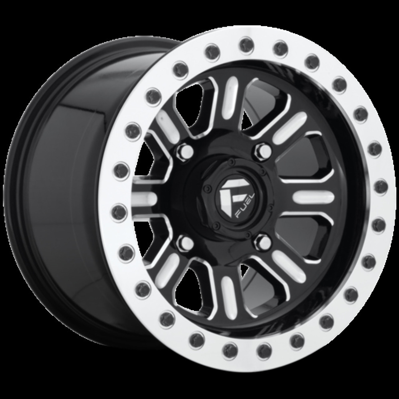 Set 4 Fuel UTV D910 Hardline Beadlock 15x10 4x137 Black Milled Wheels 15" 25mm