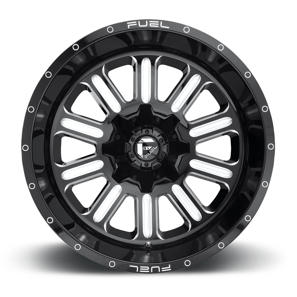 Set 4 20" Fuel D620 Hardline 20x9 8x170 20mm Gloss Black Milled Wheels Rims