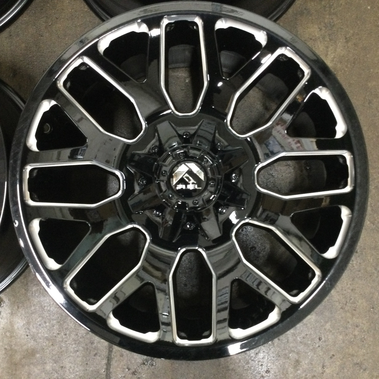 Set 4 Fuel D623 Warrior 20x9 6x135 6x5.5 Gloss Black Milled Wheels 20" 20mm