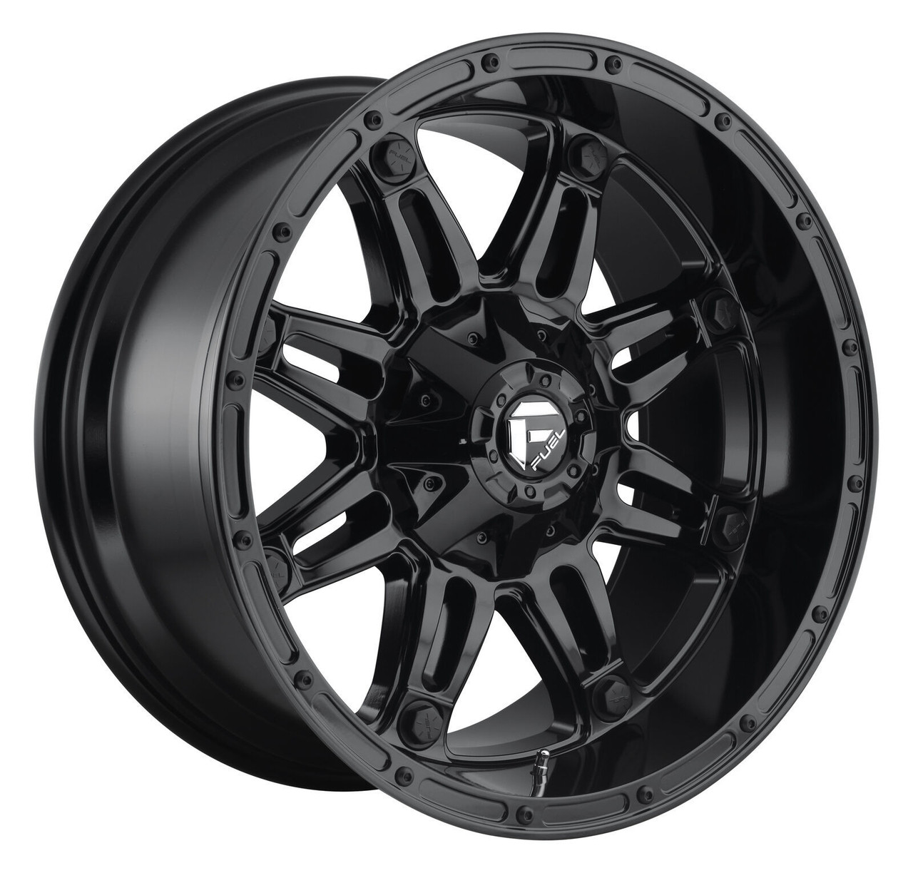 Set 4 Fuel D625 Hostage 17x9 6x135 6x5.5 Gloss Black Wheels 17" -12mm Rims