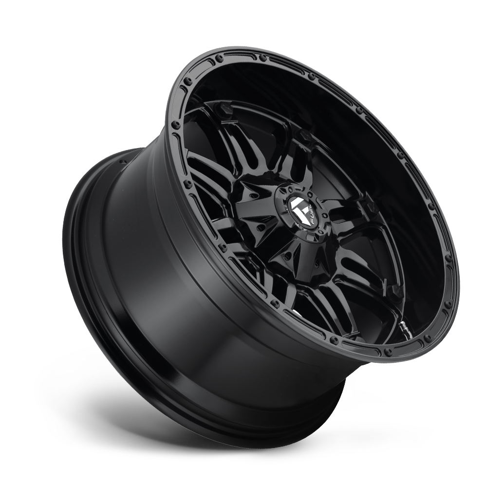 Set 4 20" Fuel D625 Hostage 20x9 5x5.5 5x150 1mm Gloss Black Wheels Truck Rims
