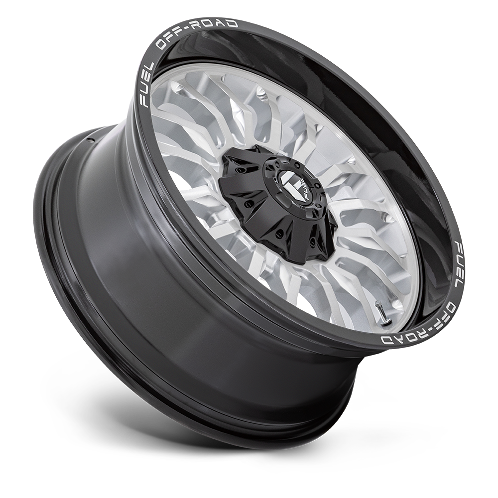 Set 4 20" Fuel D798 Arc 20x10 6x135 6x5.5 Silver Brushed Milled Black -18mm Rims