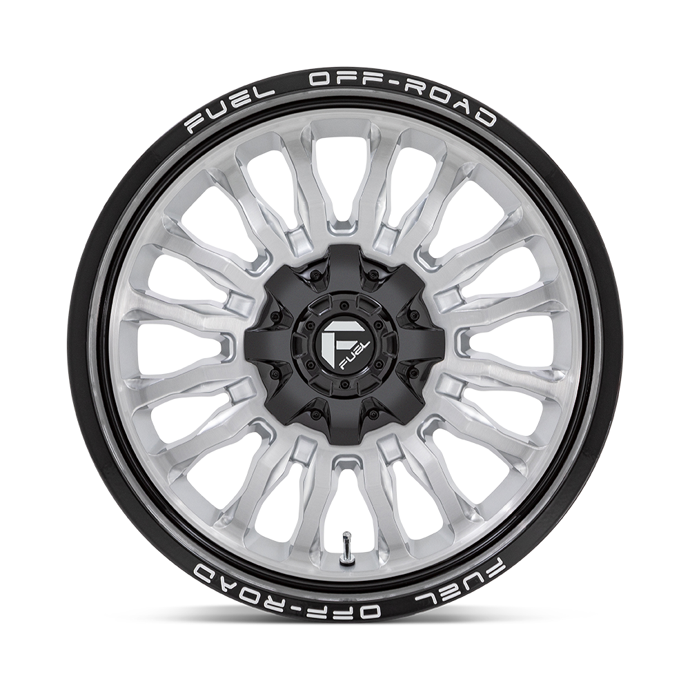 Set 4 20" Fuel D798 Arc 20x10 8x6.5 Silver Brushed Face Milled Black -18mm Rims