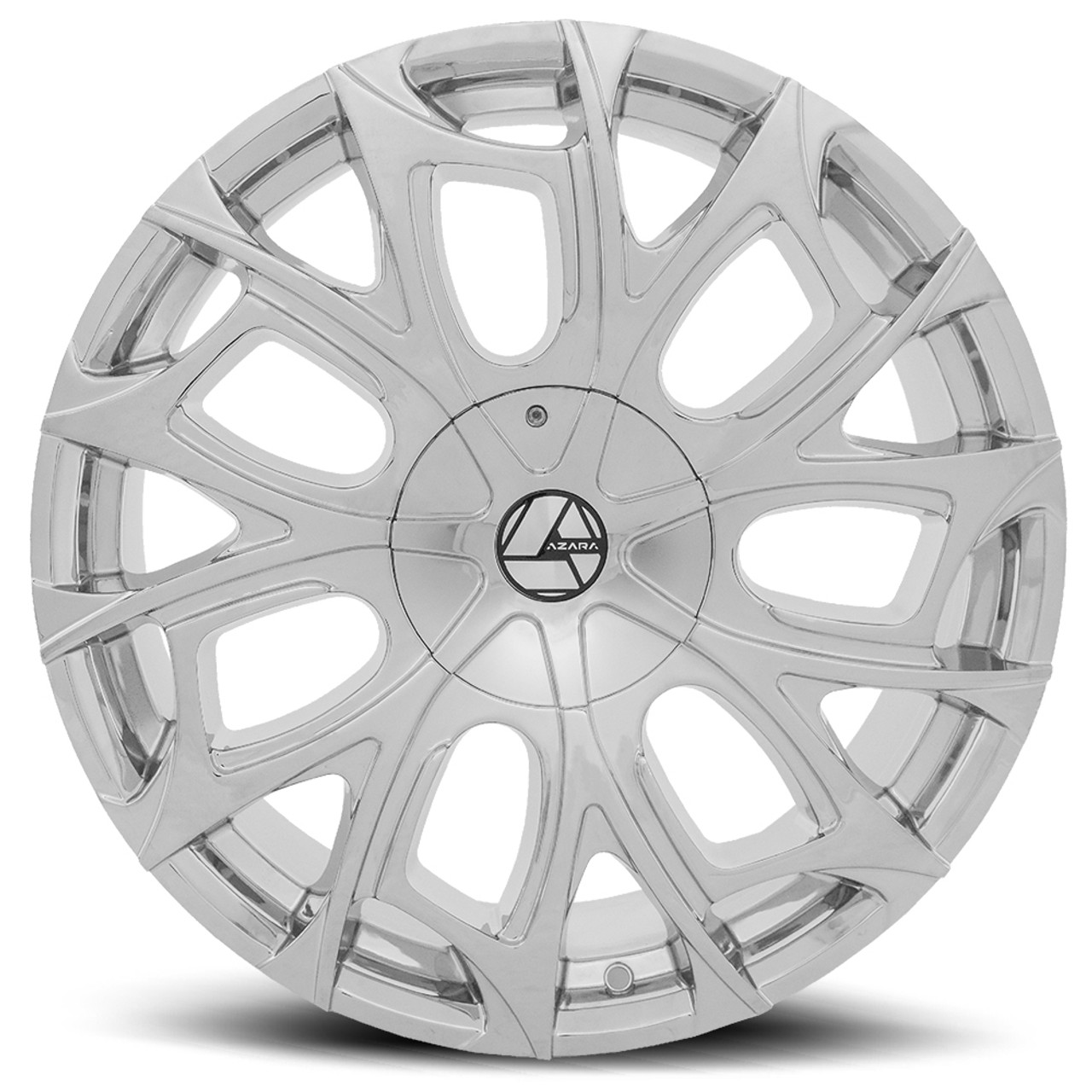 22" Azara AZA-512 Nano Chrome Wheel 22x8.5 5x4.5 5x120 38mm Rim