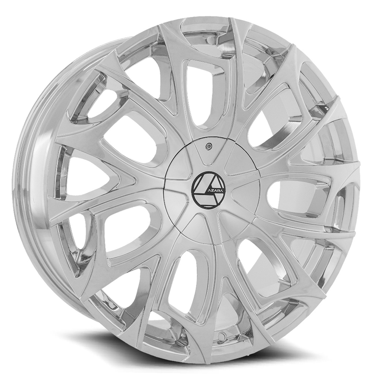 22" Azara AZA-512 Nano Chrome Wheel 22x8.5 5x4.5 5x120 38mm Rim