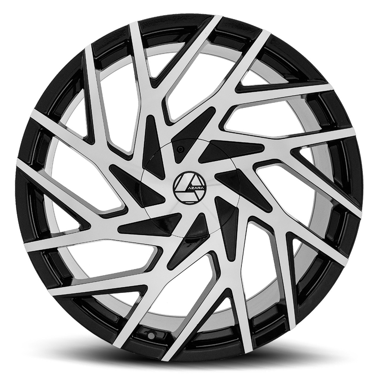 20" Azara AZA-518 Gloss Black & Machined Wheel 20x8.5 5x110 5x4.5 35mm Rim