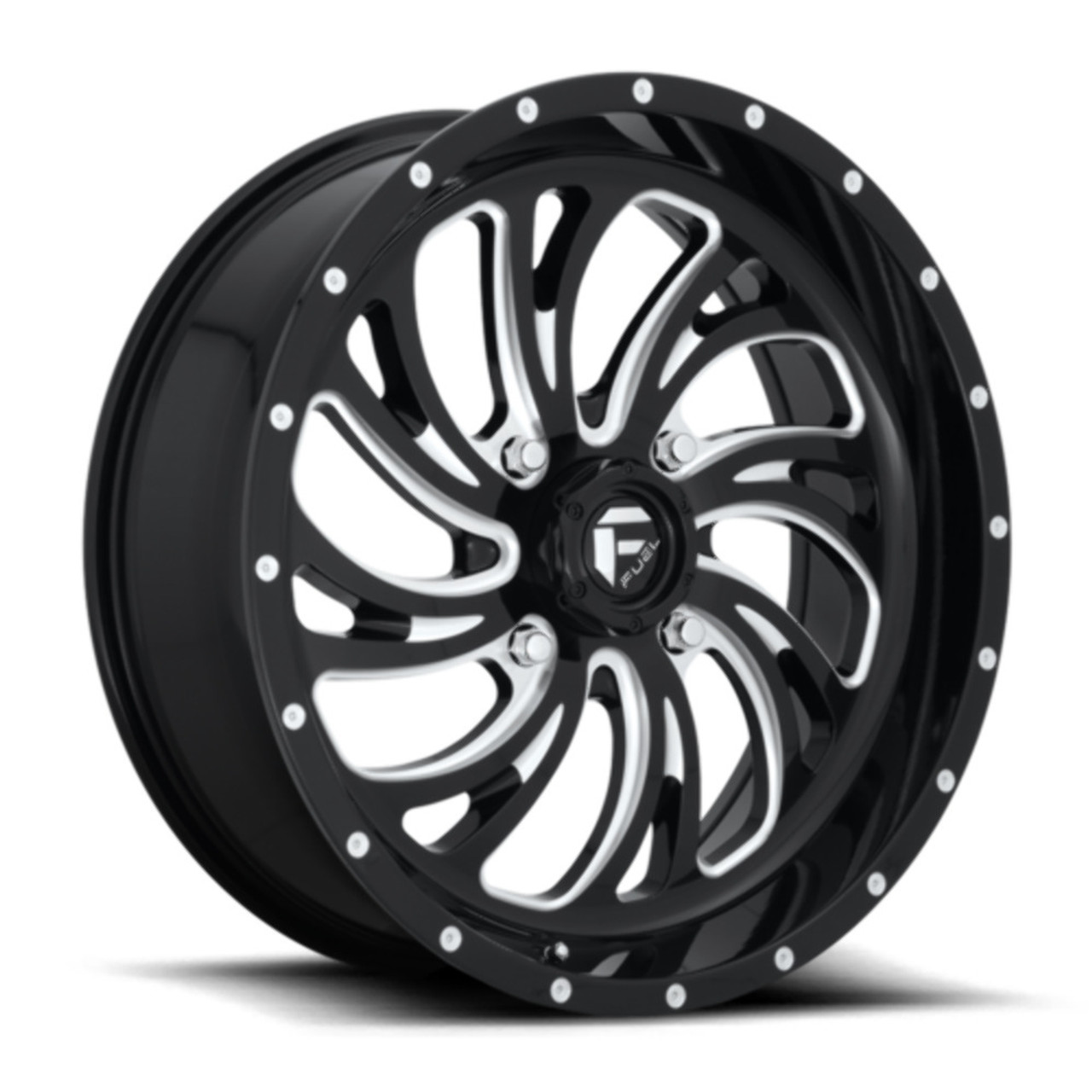 Set 4 Fuel UTV D641 Kompressor 20x7 4x137 Gloss Black Milled Wheels 20" 13mm