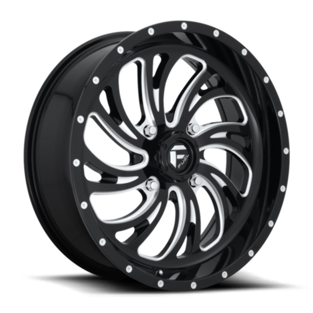 Set 4 Fuel UTV D641 Kompressor 20x7 4x137 13mm Wheels Gloss Black Milled Rims