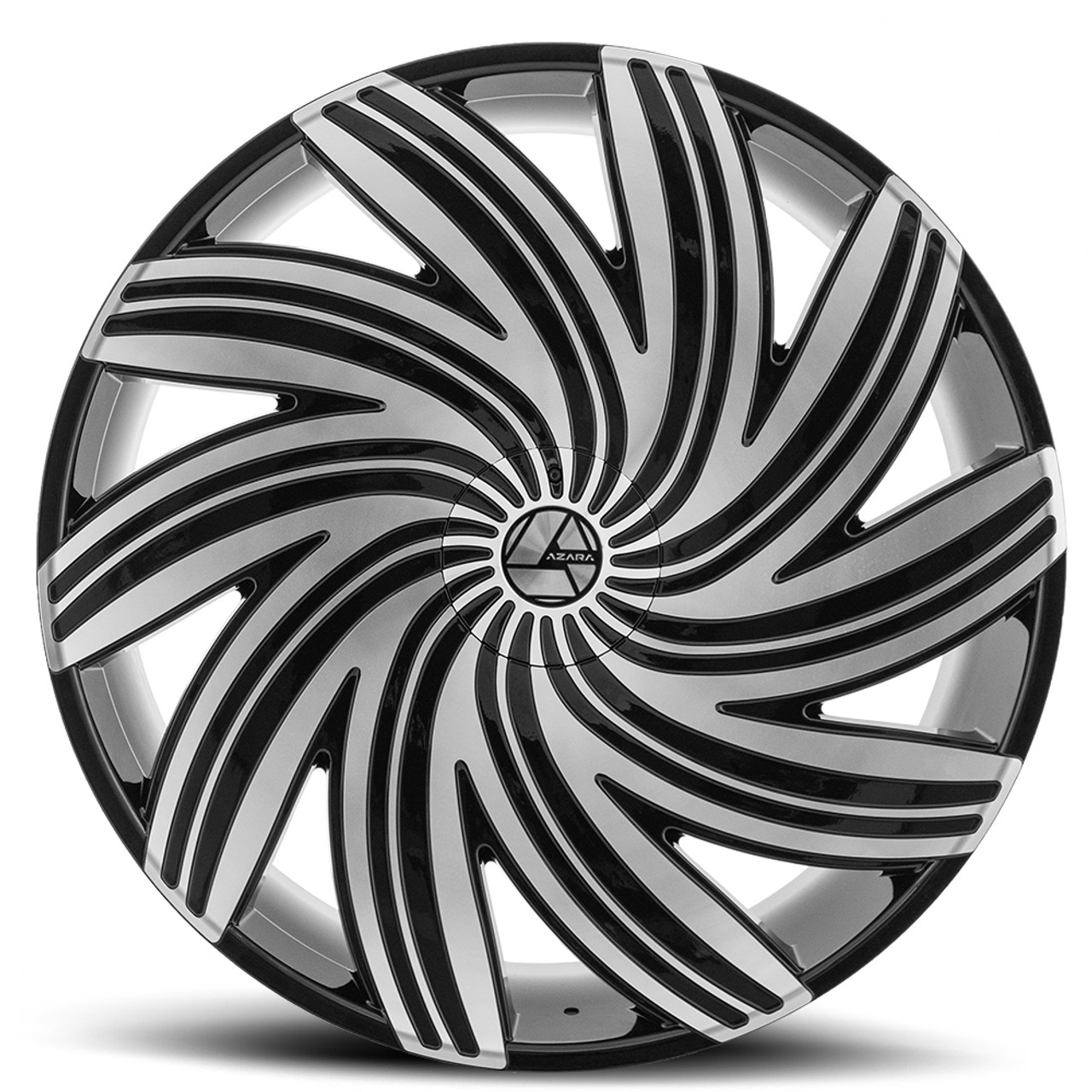 20" Azara AZA-502 Gloss Black & Machined Wheel 20x8.5 5x110 5x4.5 35mm Rim