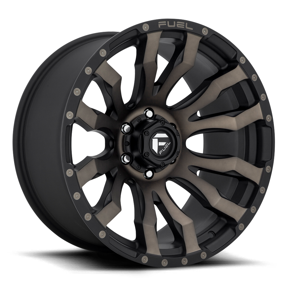 Set 4 22" Fuel D674 Blitz 22x10 6x135 Matte Black Double Tint Wheels -18mm Rims