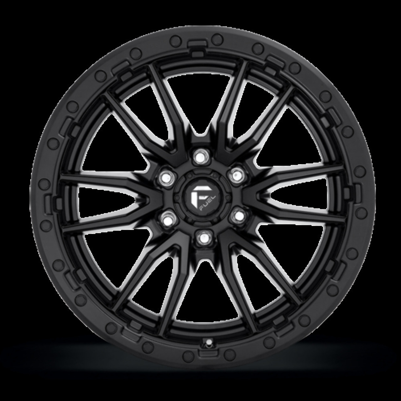 Set 4 Fuel D679 Rebel 22x10 6x5.5 Matte Black Wheels 22" -13mm Rims