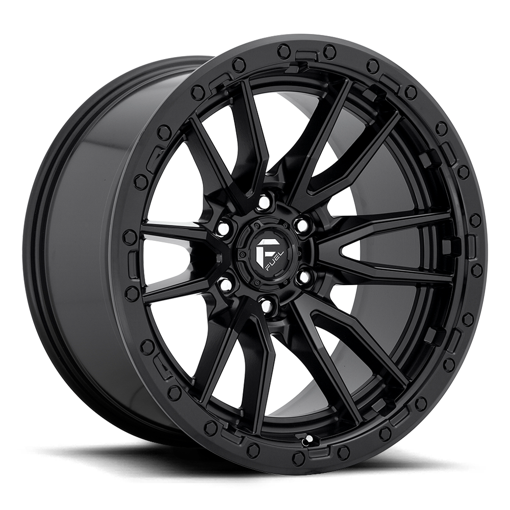Set 4 22" Fuel D679 Rebel 22x10 8x6.5 Matte Black Wheels -18mm Lifted Truck Rims